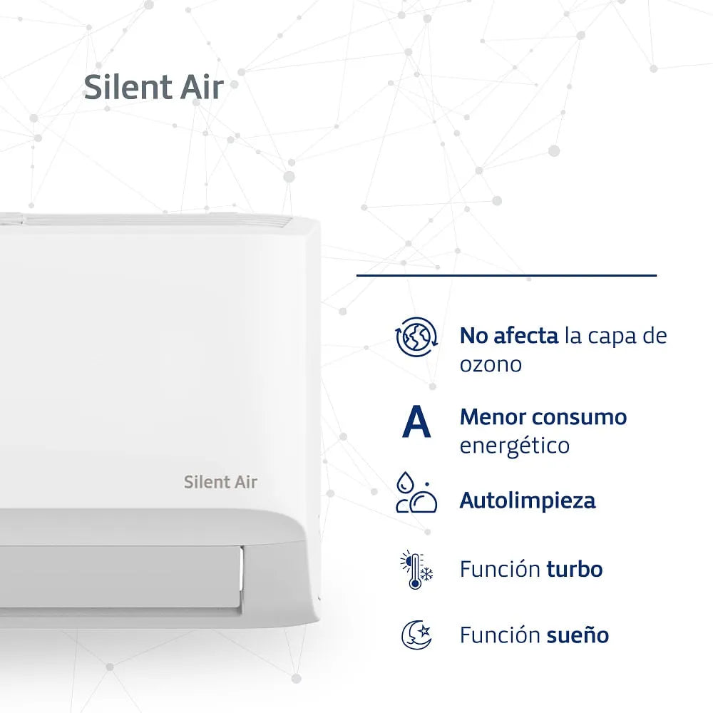 Aire Acondicionado Split Frío/Calor BGH Silent Air Inverter 4500F BSI53WCGT