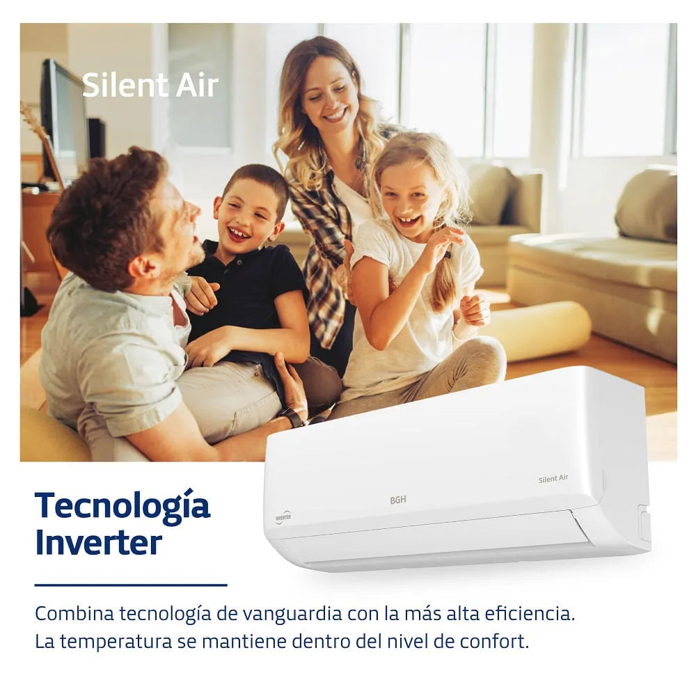 Aire Acondicionado Split Frío/Calor BGH Silent Air Inverter 4500F BSI53WCGT