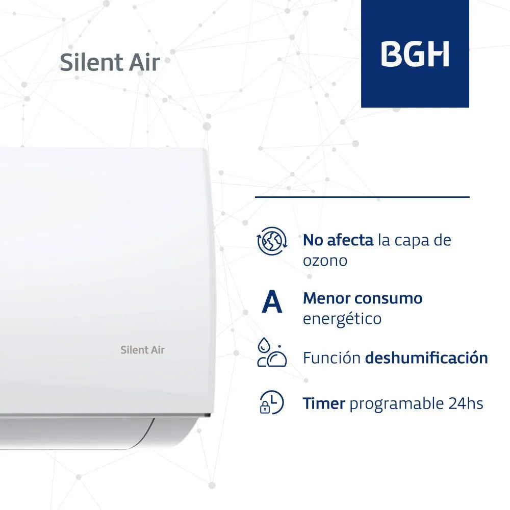 Aire Acondicionado Split Frío/Calor BGH 5500F 6300W BSH65WCU