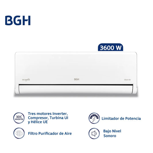 Aire Acondicionado Split Frío/Calor BGH Full Inverter 3DC 3100F BSI36WCIV